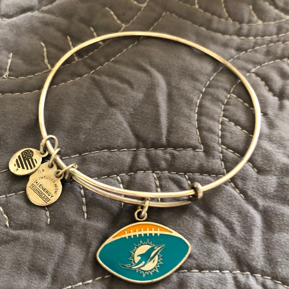 Alex and Ani NFL Miami Dolphins Football Bracelet